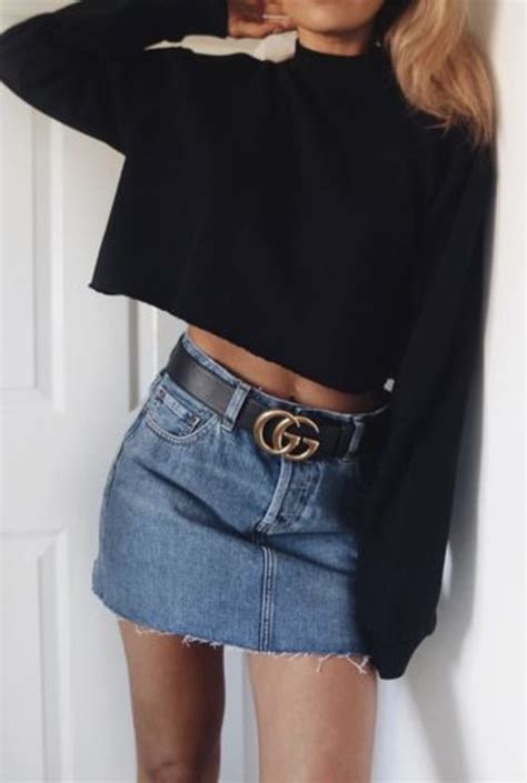 cute outfits with gucci belt.